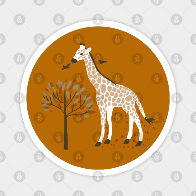 giraffe Magnet by Petit Faon Prints